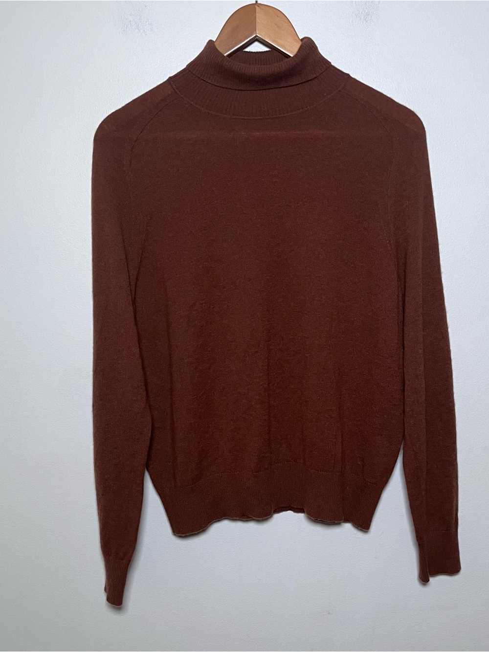 Vince Cashmere Turtleneck Sweater Size Small Brown Lightweight Minimalist